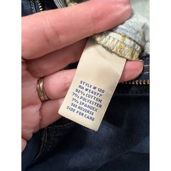 CAbi Womens mid rise Bootcut Jeans Size 8 Dark Wash - Picture 5 of 7